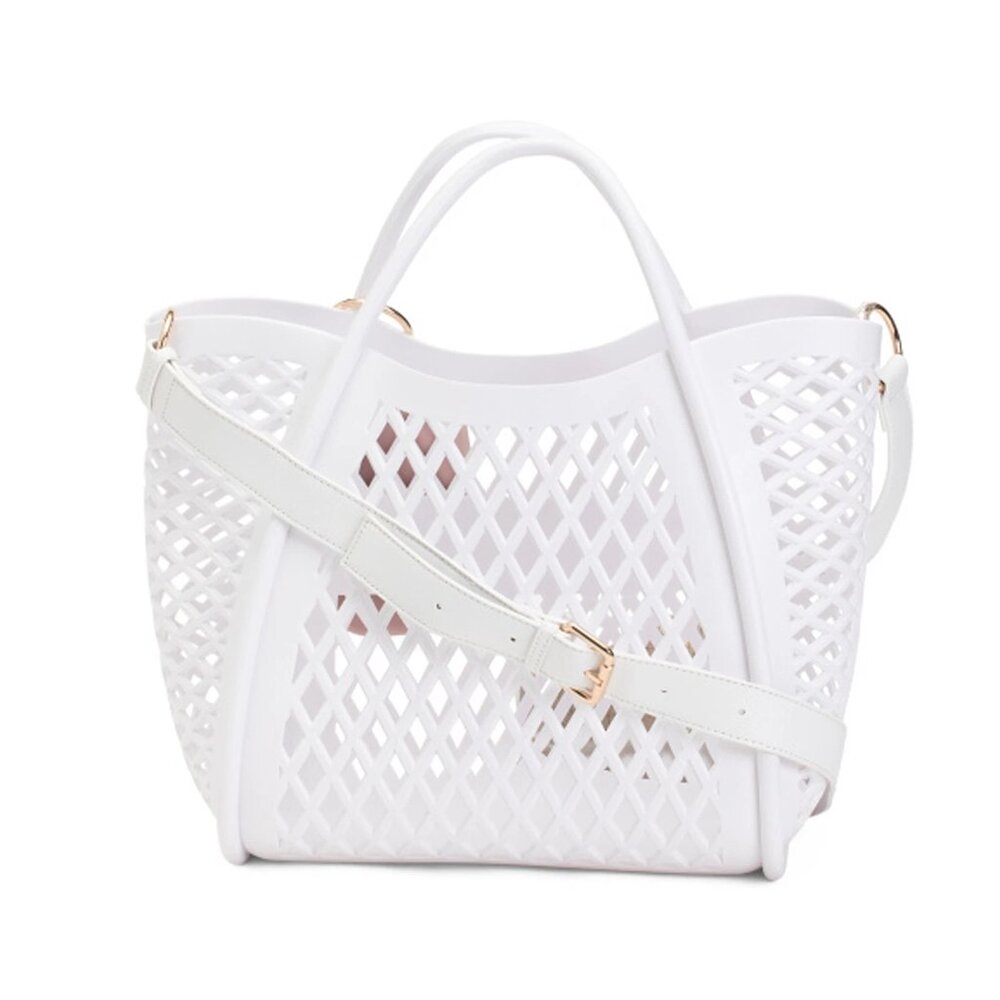NEW Nanette Lepore White Silicone Tote